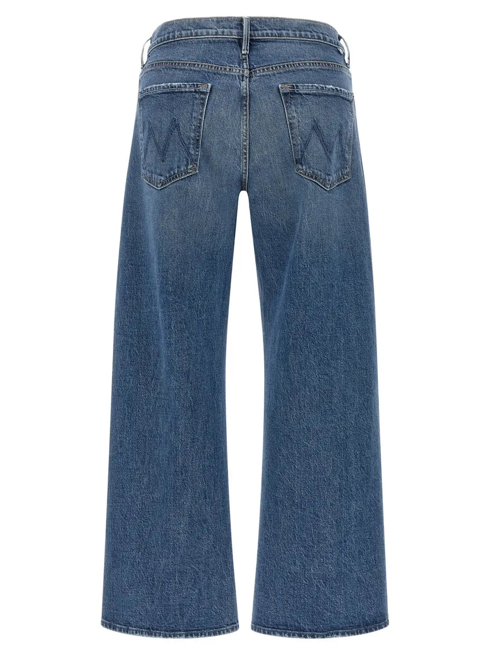 Mother Denim Blue Cotton Cropped Jeans