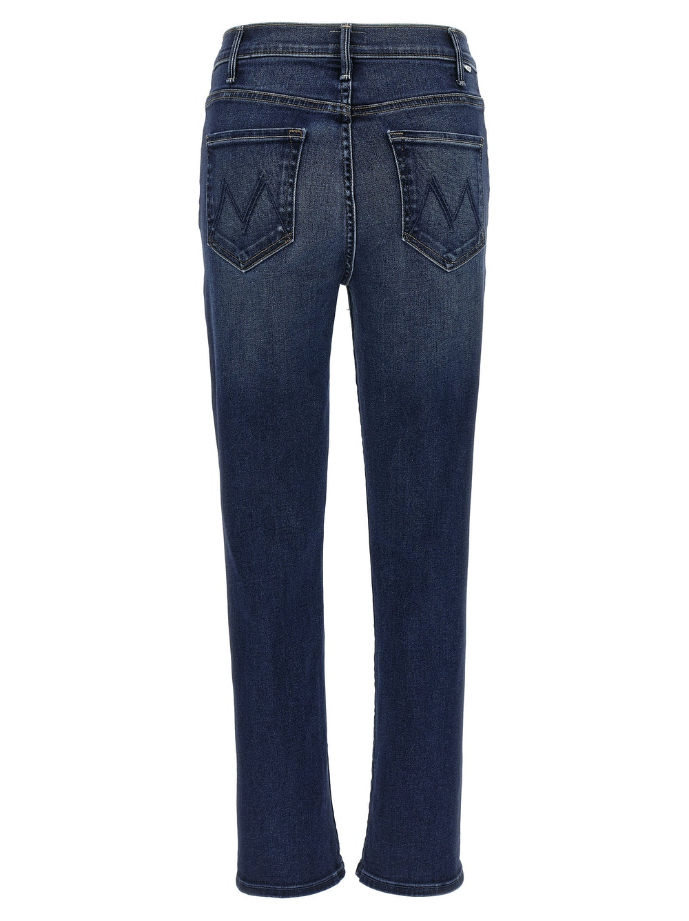 Mother Denim Blue Cotton Flared Jeans
