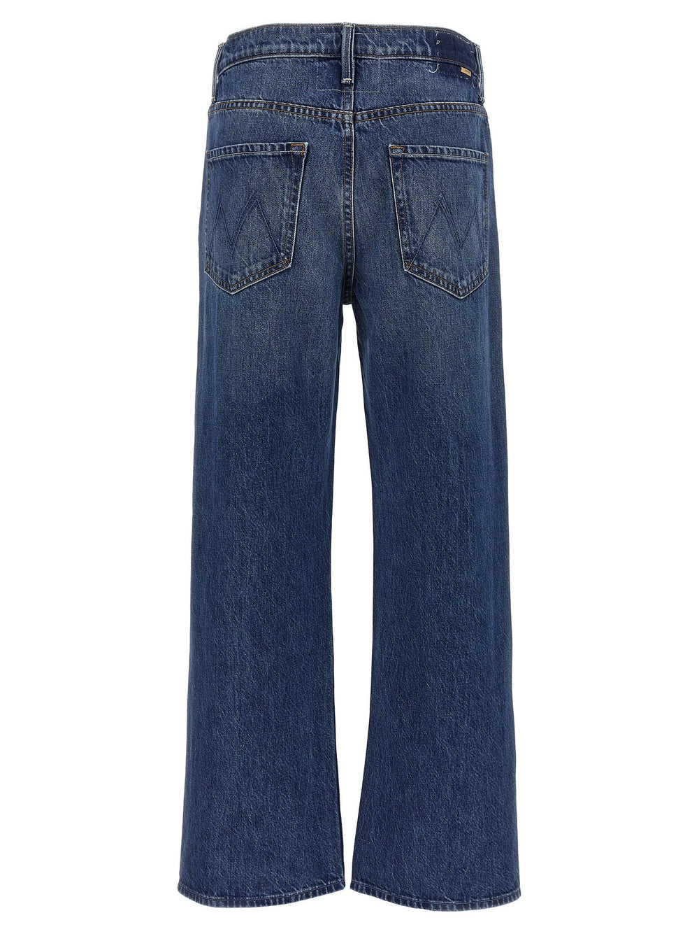 Mother Denim Blue Cotton Flared Jeans