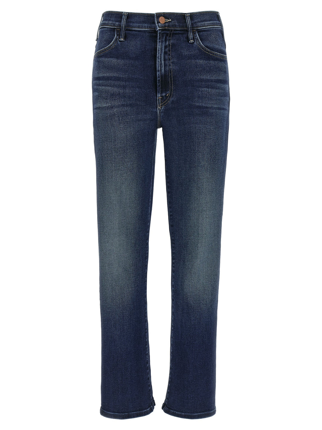 Mother Denim Blue Cotton Flared Jeans