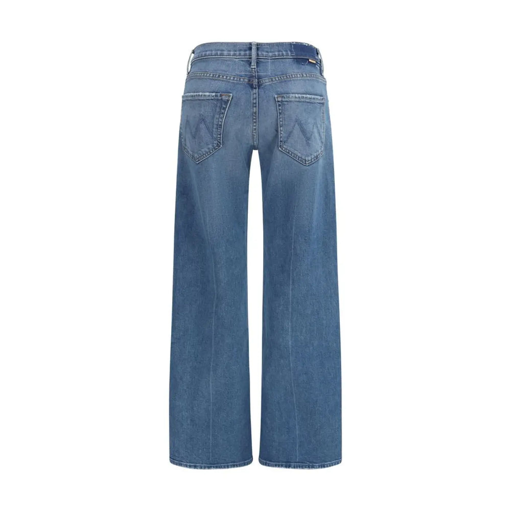 Mother Denim Blue Cotton Flared Jeans