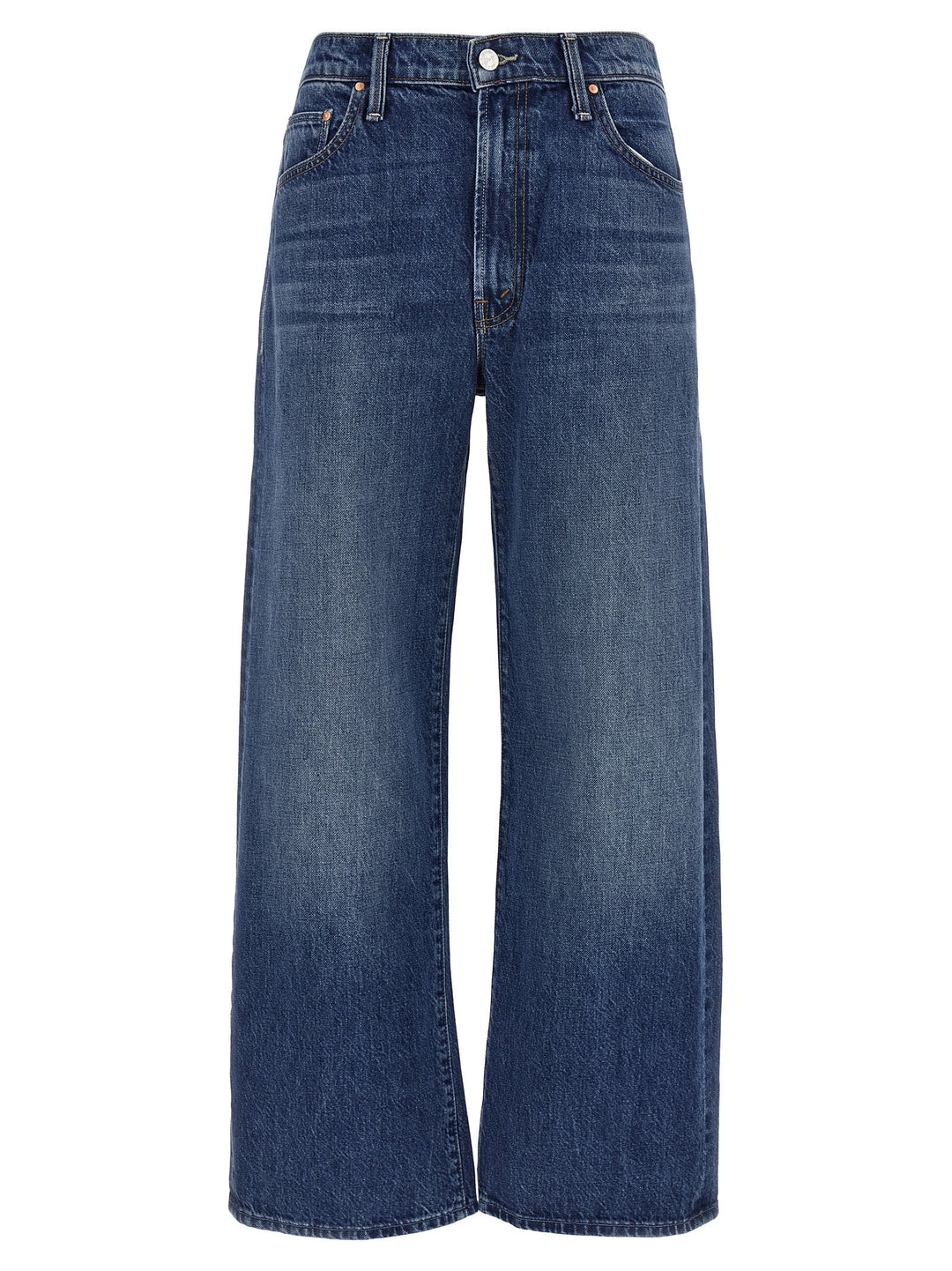 Mother Denim Blue Cotton Flared Jeans