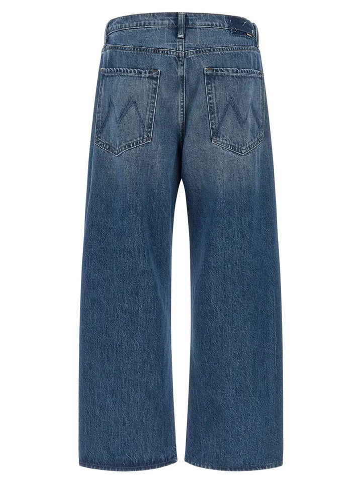 Mother Denim Blue Cotton Relaxed Fit Jeans