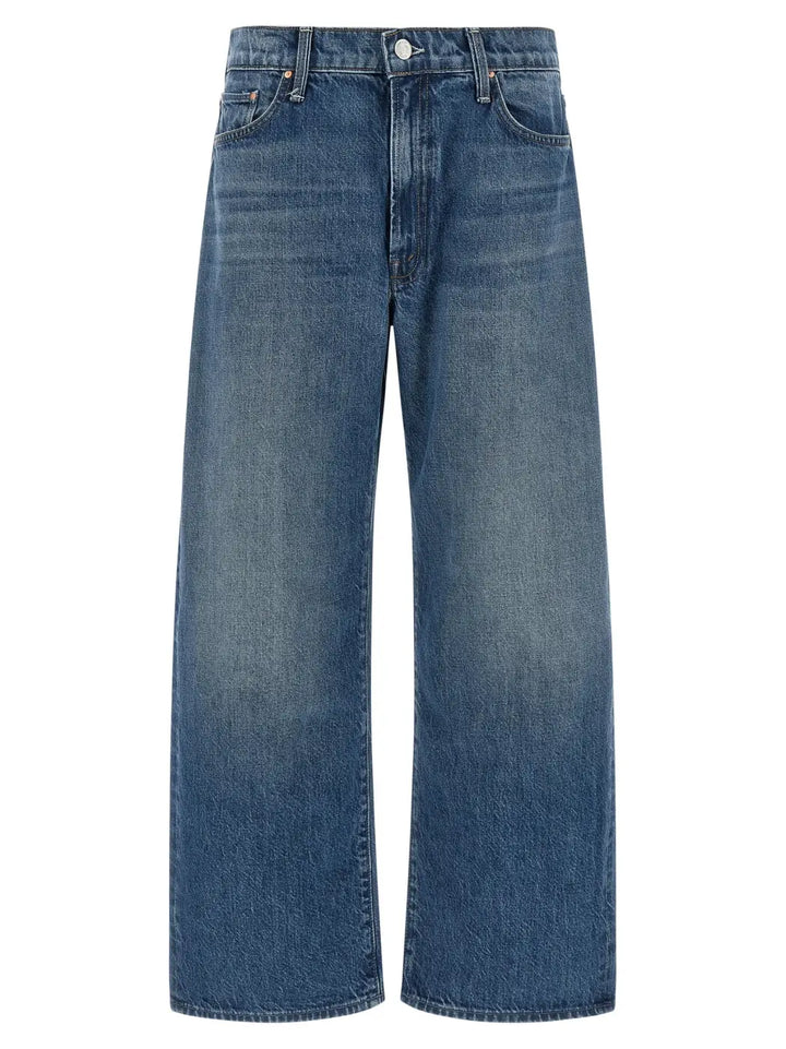 Mother Denim Blue Cotton Relaxed Fit Jeans