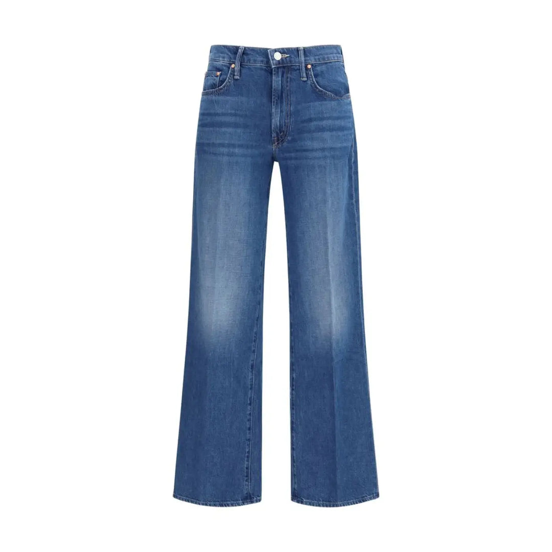 Mother Denim Blue Cotton Relaxed Fit Jeans