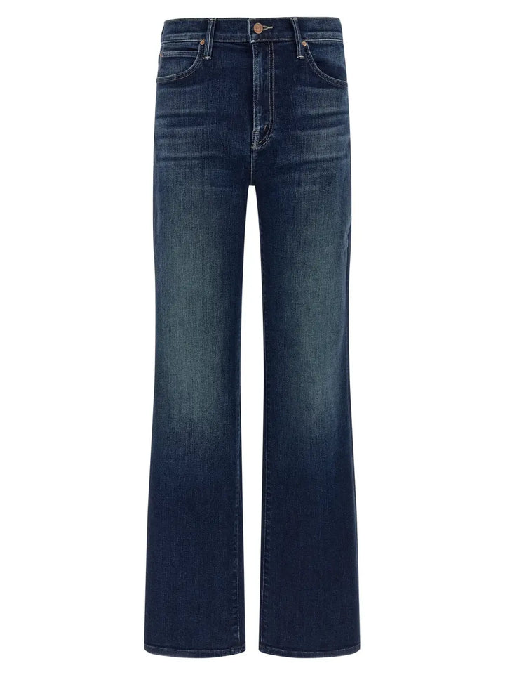 Mother Denim Blue Cotton Straight-leg Jeans