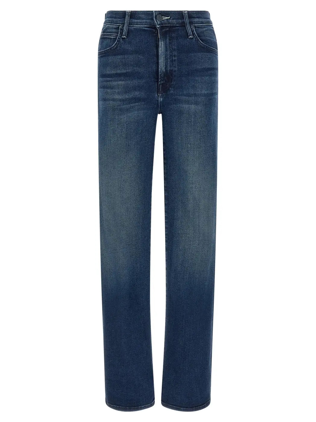 Mother Denim Blue Cotton Straight-leg Jeans