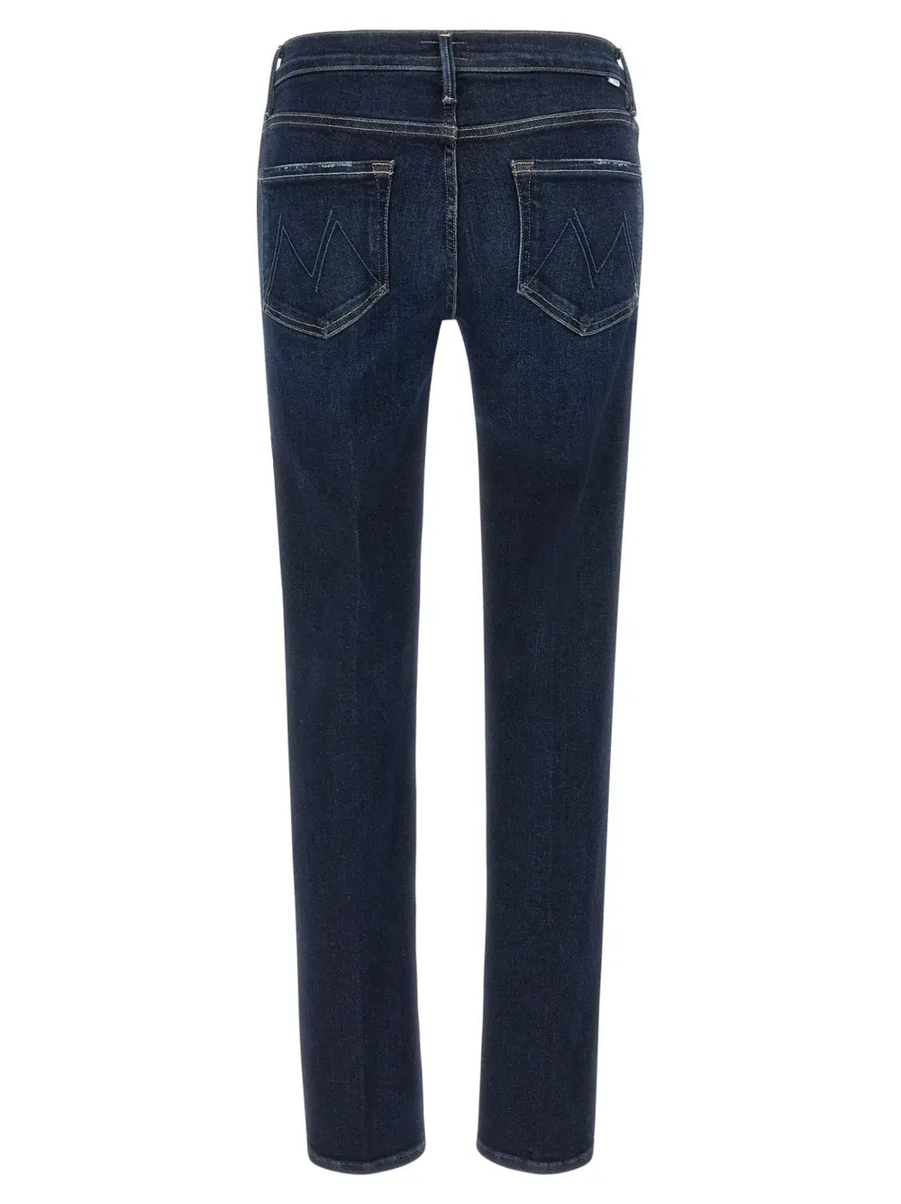 Mother Denim Blue Cotton Straight-leg Jeans