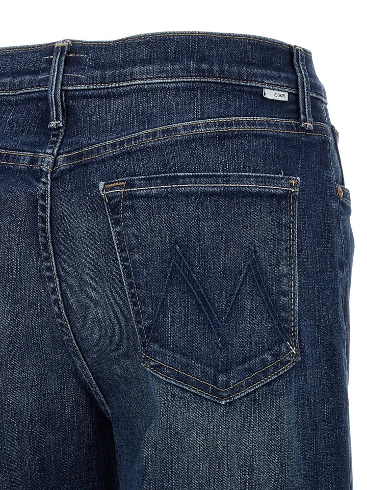 Mother Denim Blue Cotton Straight-leg Jeans