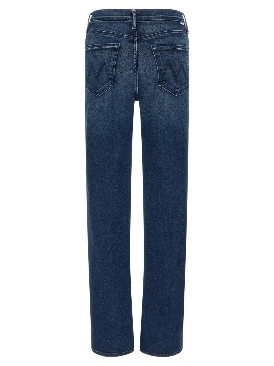 Mother Denim Blue Cotton Straight-leg Jeans