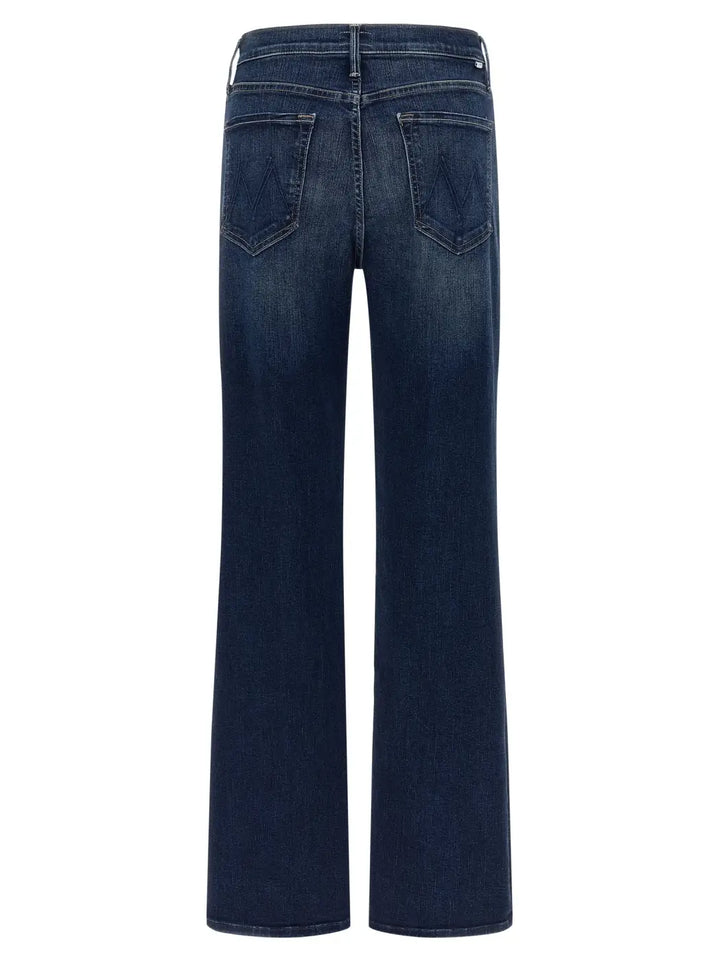 Mother Denim Blue Cotton Straight-leg Jeans