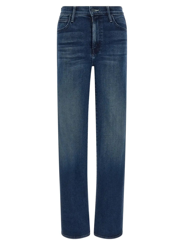 Mother Denim Blue Cotton Straight-leg Jeans