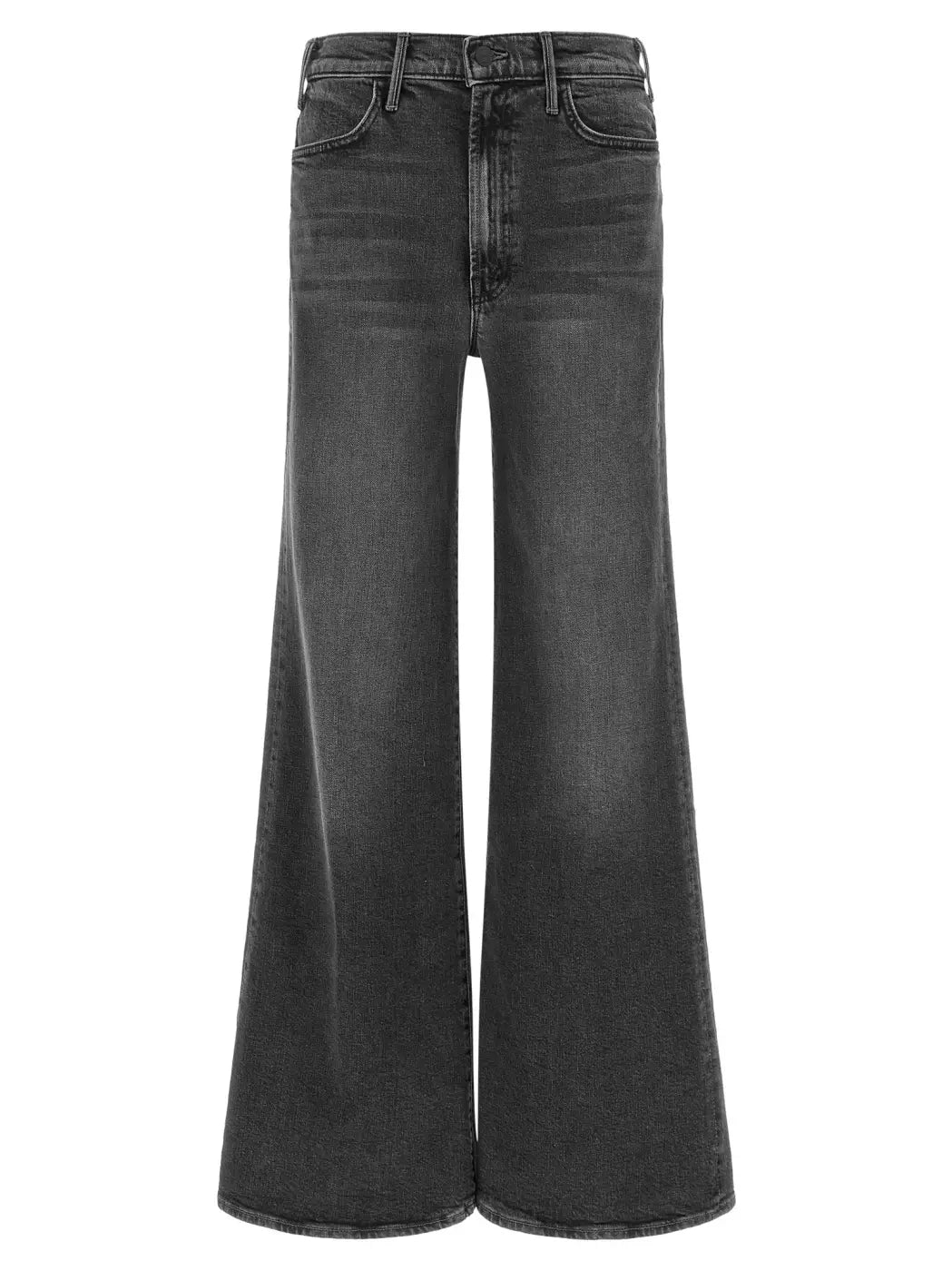 Mother Denim Gray Cotton Flared Jeans