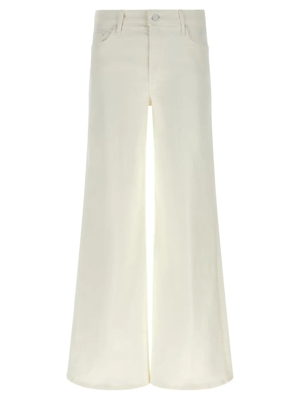 Mother Denim White Cotton Flared Jeans
