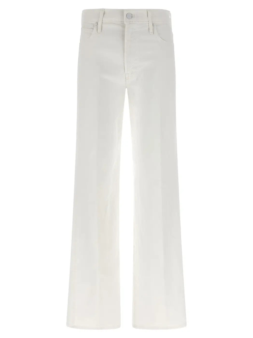 Mother Denim White Cotton Flared Jeans