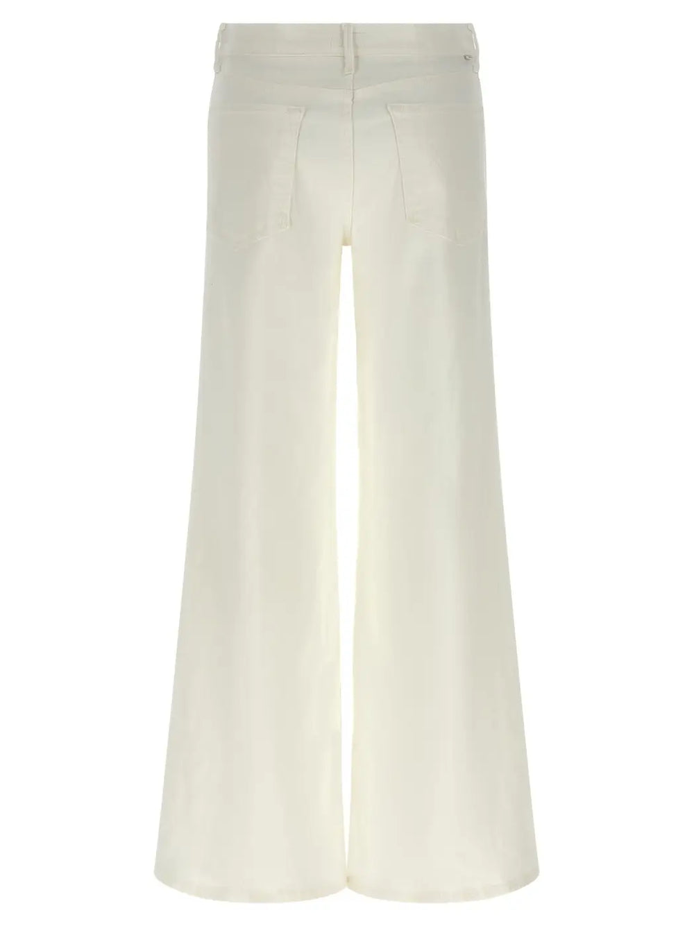 Mother Denim White Cotton Flared Jeans