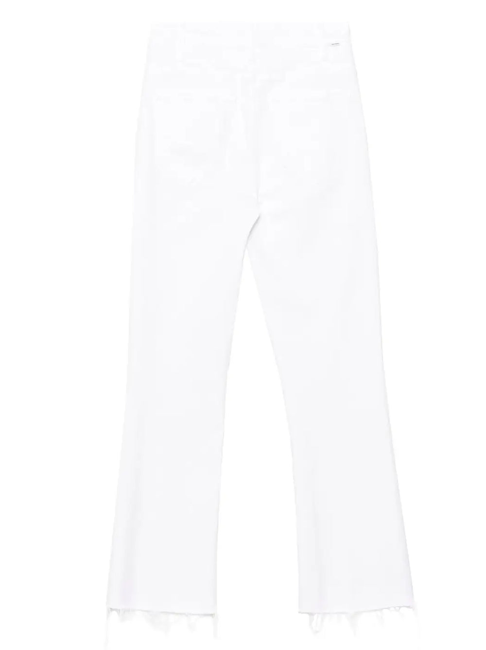 Mother Denim White Cotton Flared Jeans