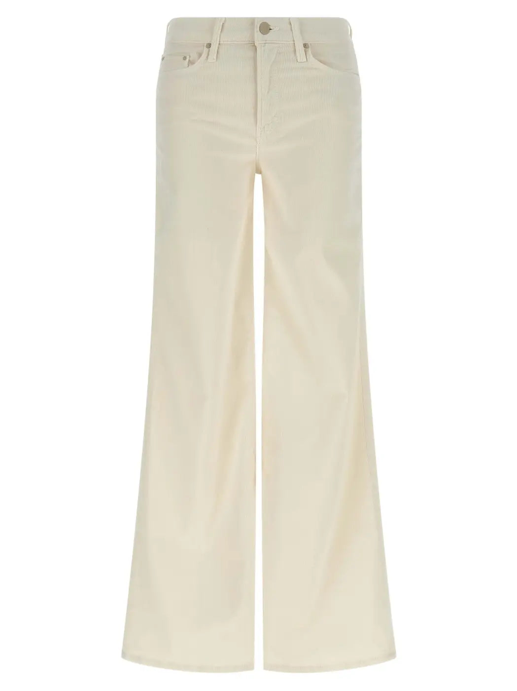 Mother Denim White Cotton Flared Pants
