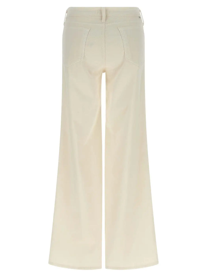 Mother Denim White Cotton Flared Pants