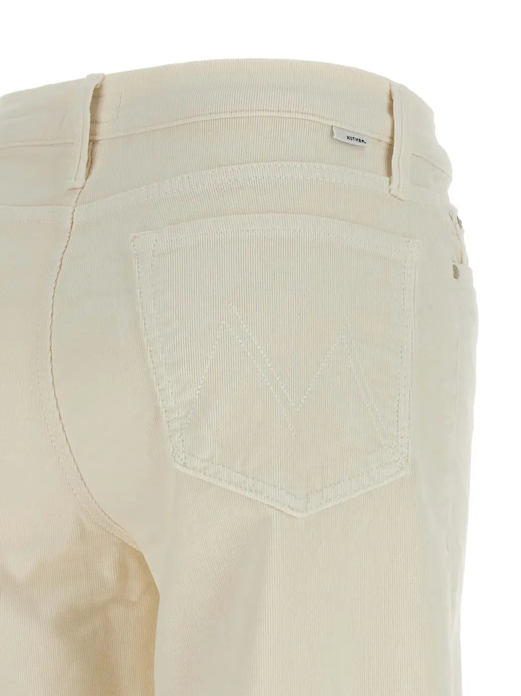 Mother Denim White Cotton Flared Pants