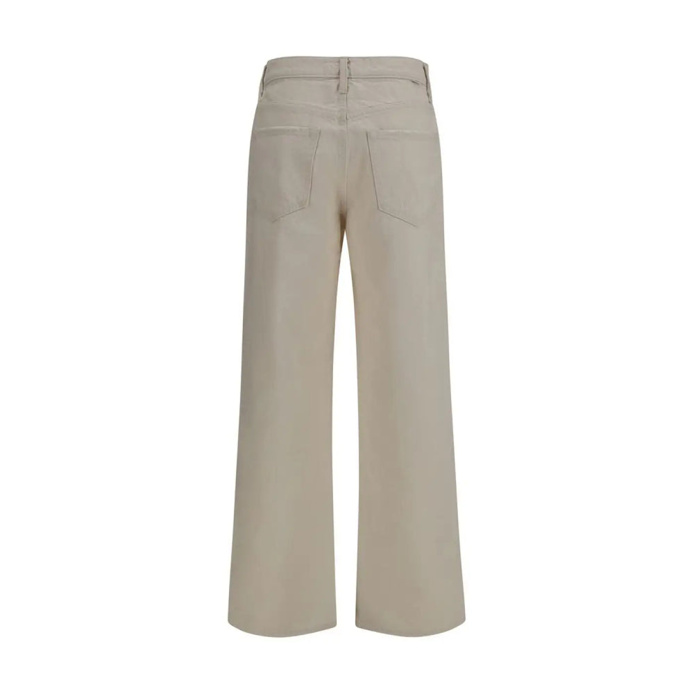 Mother Denim White Cotton Relaxed Fit Jeans
