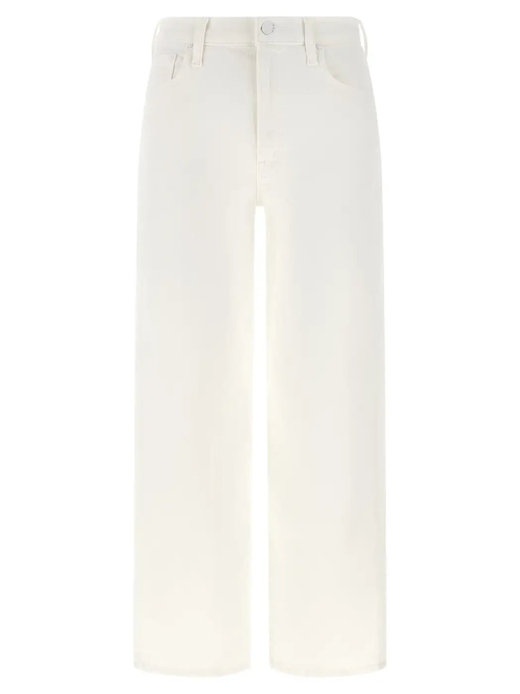 Mother Denim White Cotton Straight-leg Jeans