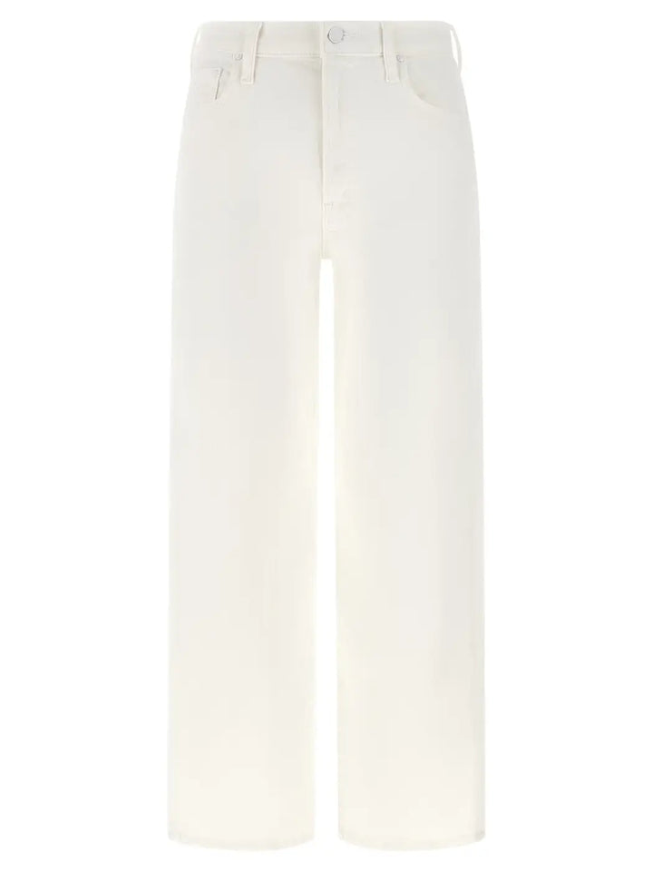 Mother Denim White Cotton Straight-leg Jeans