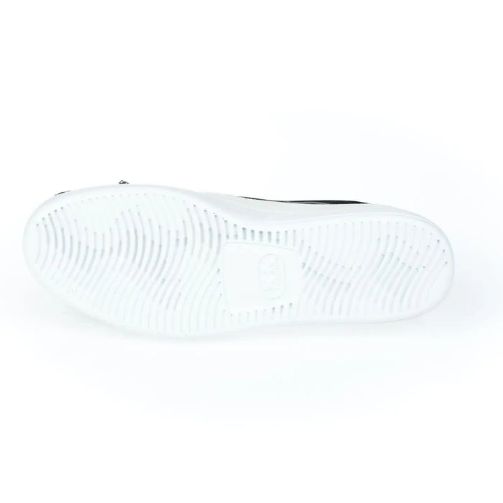 Mr&amp;Mrs Italy Black Leather Women Slip-On Shoe