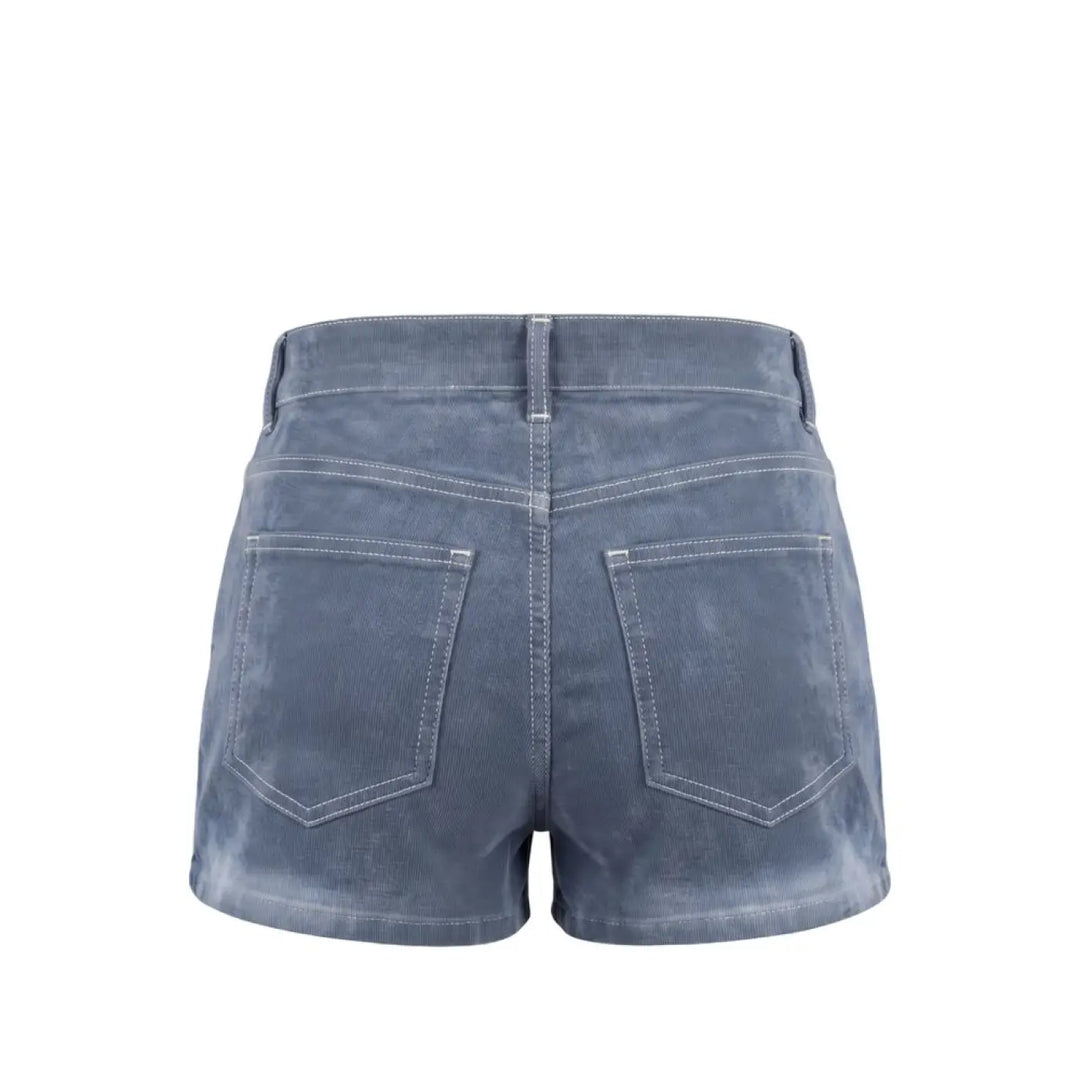 Mr&amp;mrs Italy Blue Cotton Women Shorts