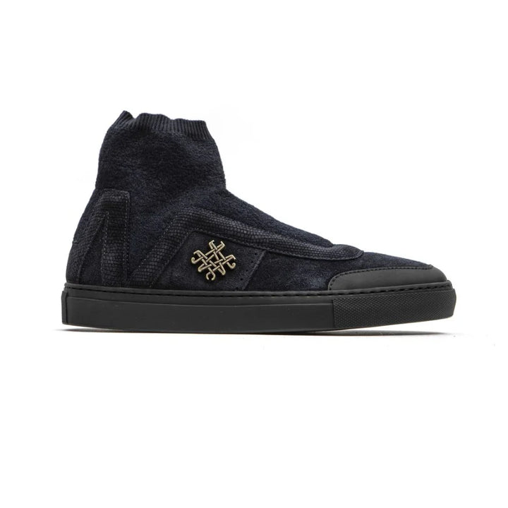 Mr&amp;Mrs Italy Blue Leather Womens Ankle Boot