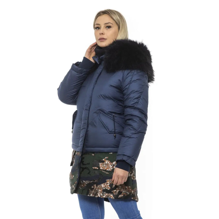 Mr&amp;mrs Italy Blue Polyester Women’s Jacket