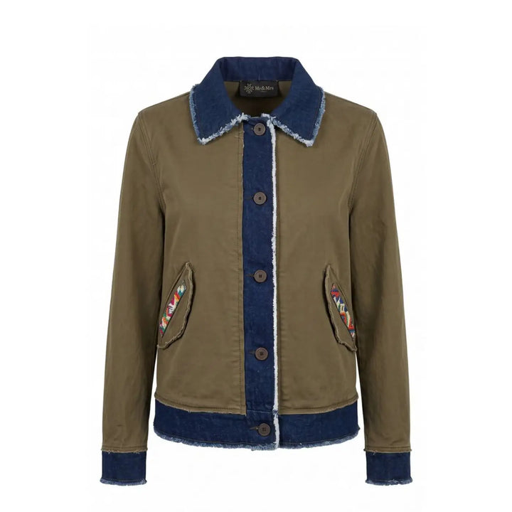 Mr&amp;mrs Italy Green Cotton Women’s Jacket