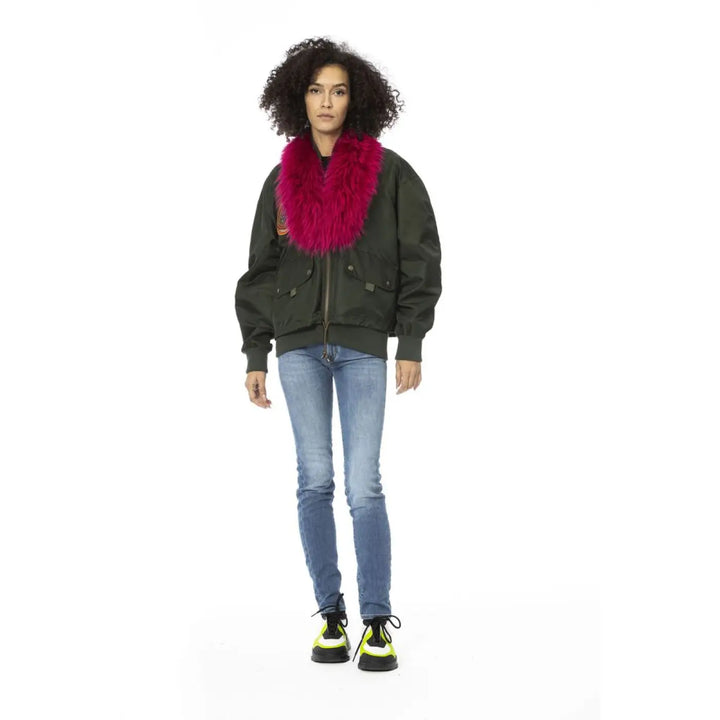 Mr&amp;Mrs Italy Green Polyamide Women Bomber Jacket
