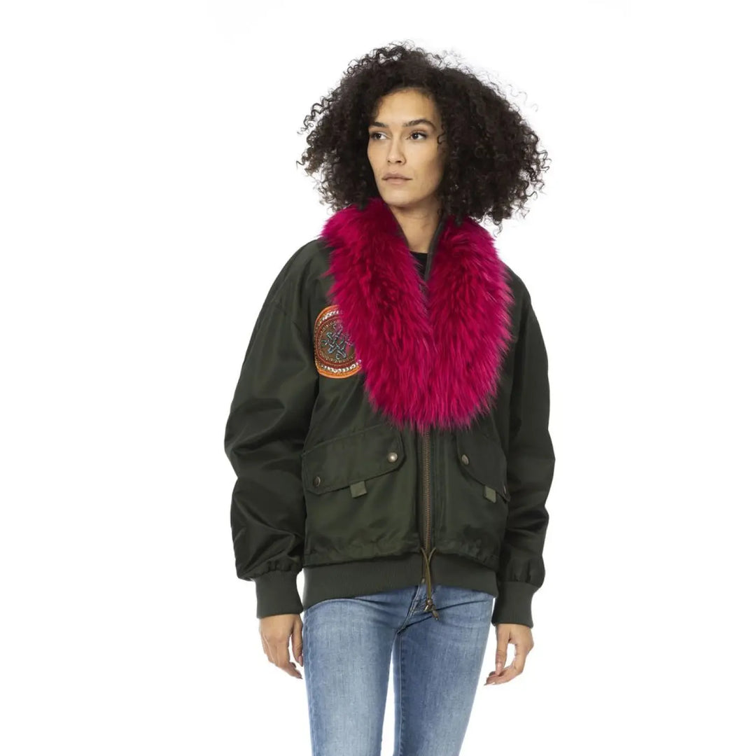 Mr&amp;Mrs Italy Green Polyamide Women Bomber Jacket