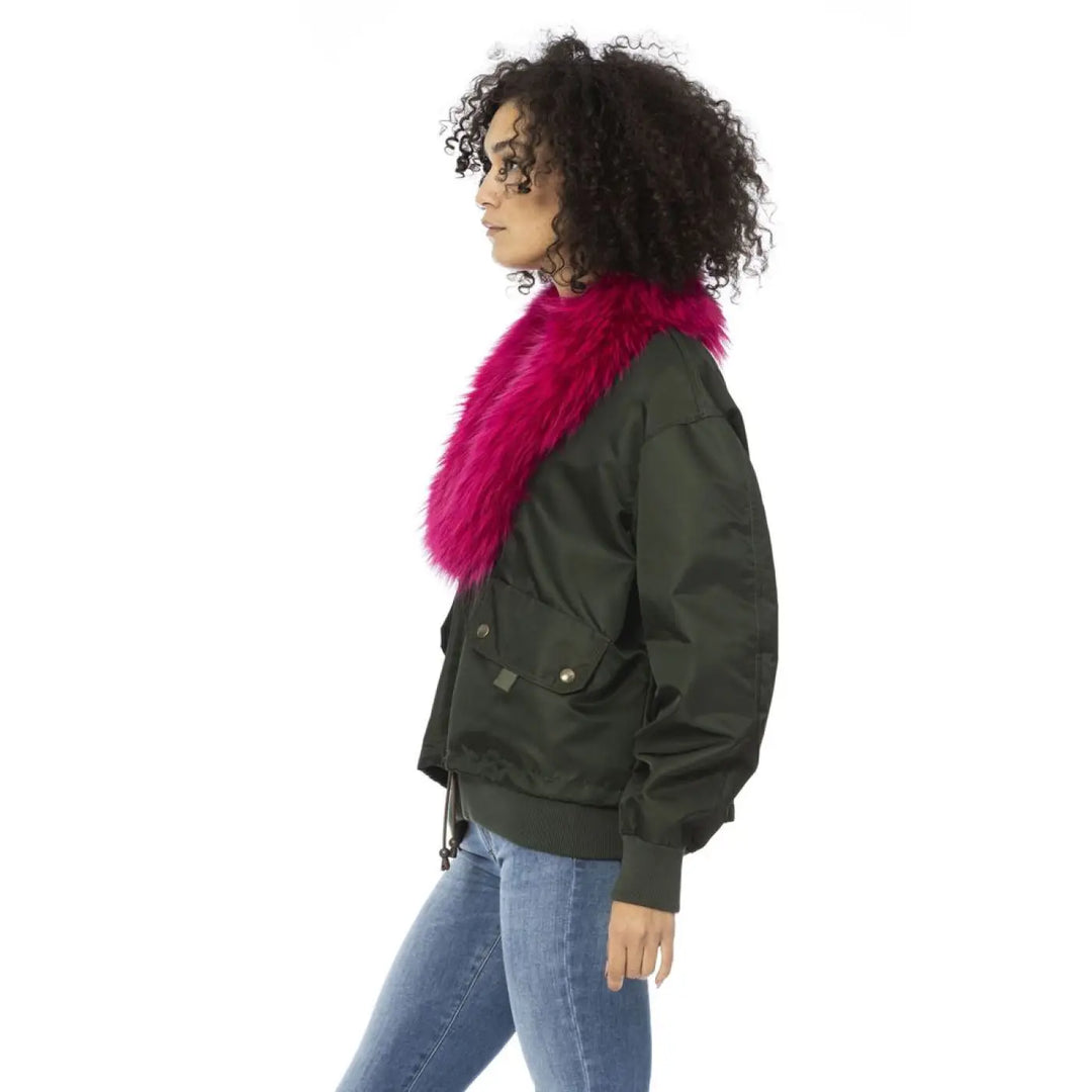 Mr&amp;Mrs Italy Green Polyamide Women Bomber Jacket