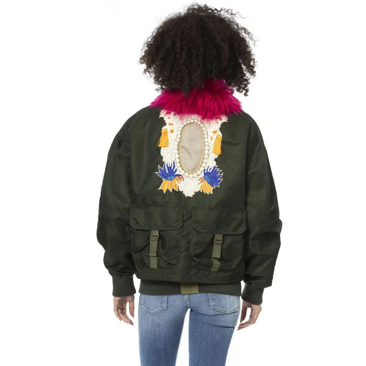 Mr&amp;Mrs Italy Green Polyamide Women Bomber Jacket