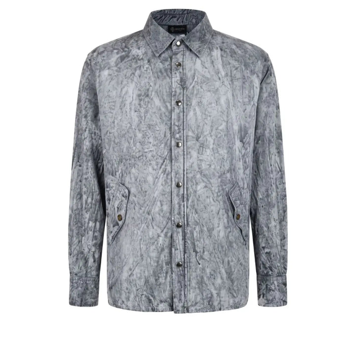 Mr&amp;mrs Italy Grey Viscose Men Shirt