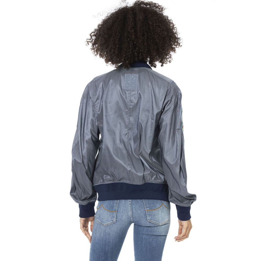 Mr&amp;Mrs Italy Bomber Jackets - Light Blue Polyamide Women Jacket