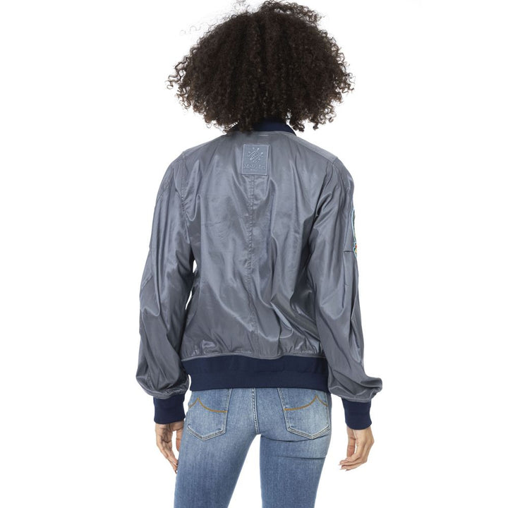 Mr&amp;Mrs Italy Bomber Jackets - Light Blue Polyamide Women Jacket