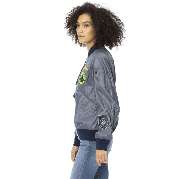 Mr&amp;Mrs Italy Bomber Jackets - Light Blue Polyamide Women Jacket