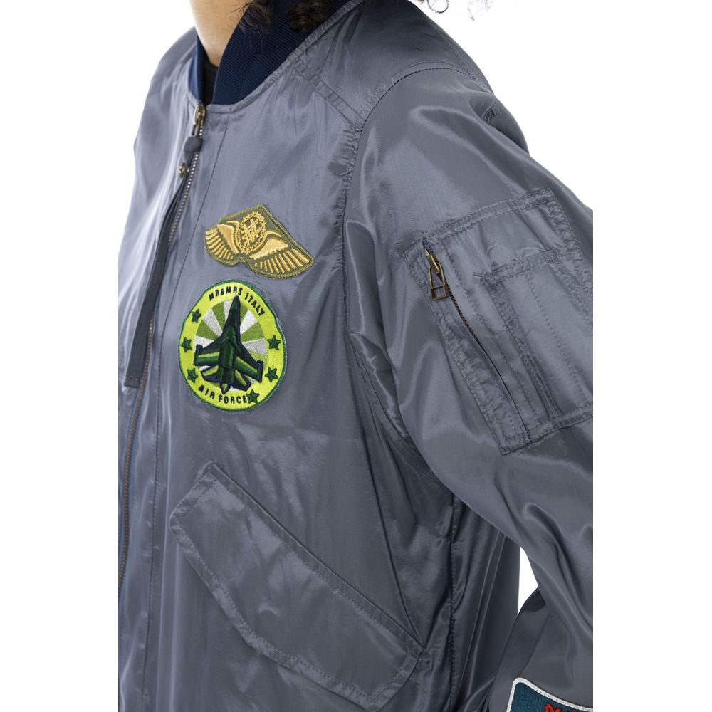 Mr&amp;Mrs Italy Bomber Jackets - Light Blue Polyamide Women Jacket