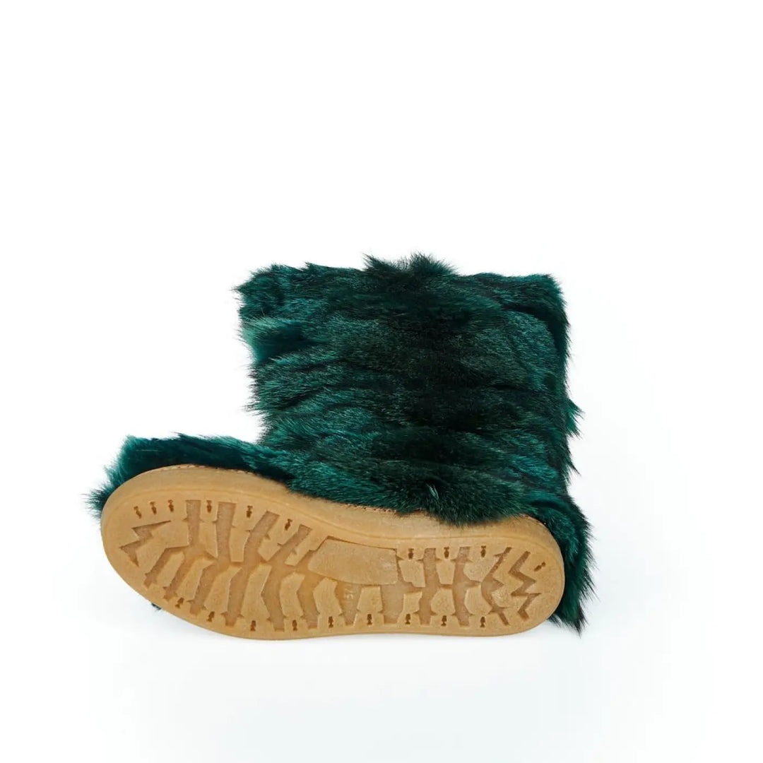 Mr&amp;mrs Italy Teal Fur Women’s Shoe