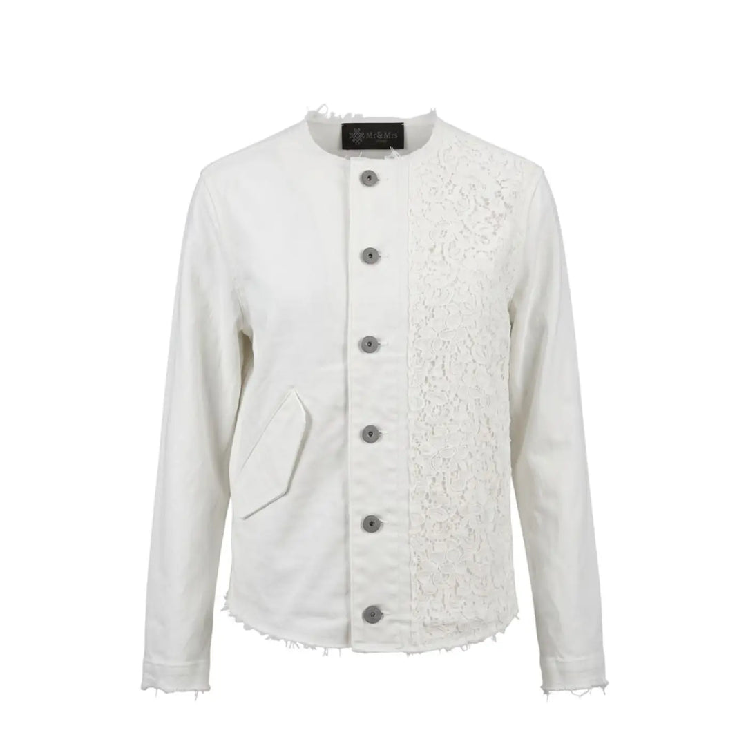 Mr&mrs Italy White Cotton Women Jacket