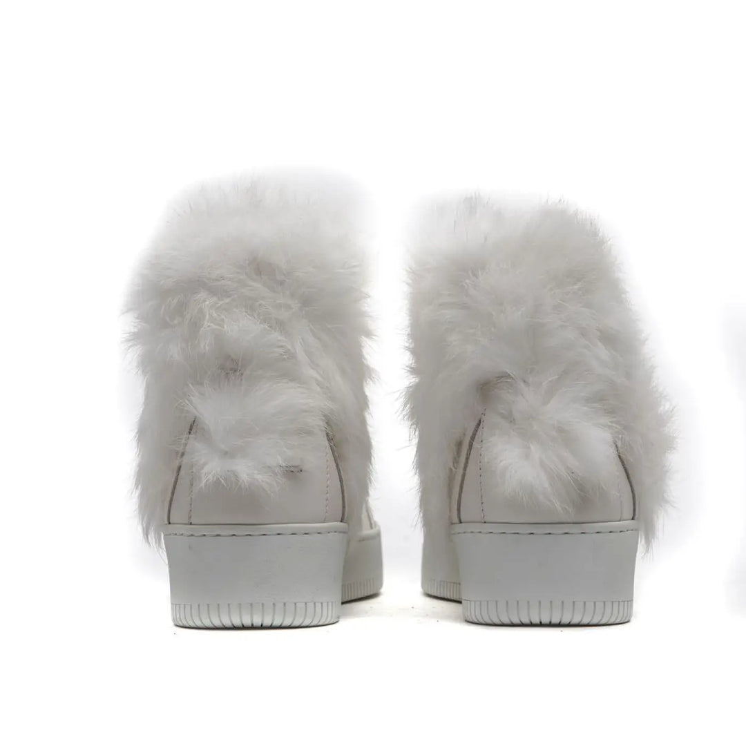 Mr&amp;Mrs Italy White Cotton Women Sneaker