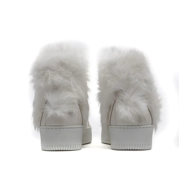 Mr&amp;Mrs Italy White Cotton Women Sneaker