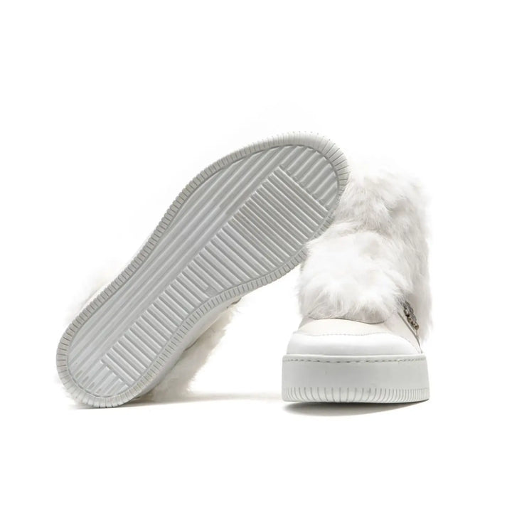 Mr&amp;Mrs Italy White Cotton Women Sneaker