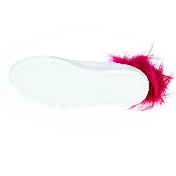 Mr&amp;Mrs Italy White Lamb Leather Women Sneaker