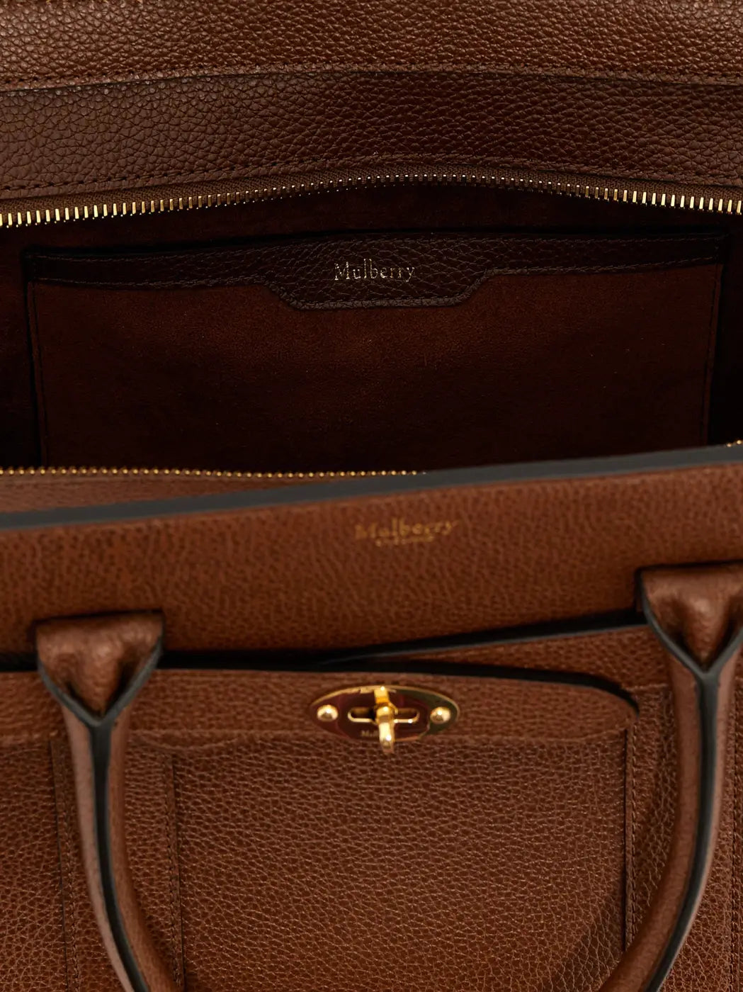 Mulberry Brown Bovine Leather Tote Bag