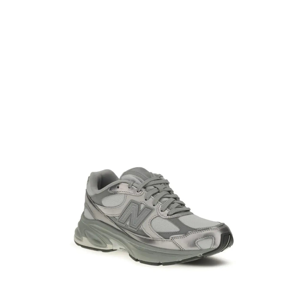 New Balance Gray Fabric Athletic Sneakers