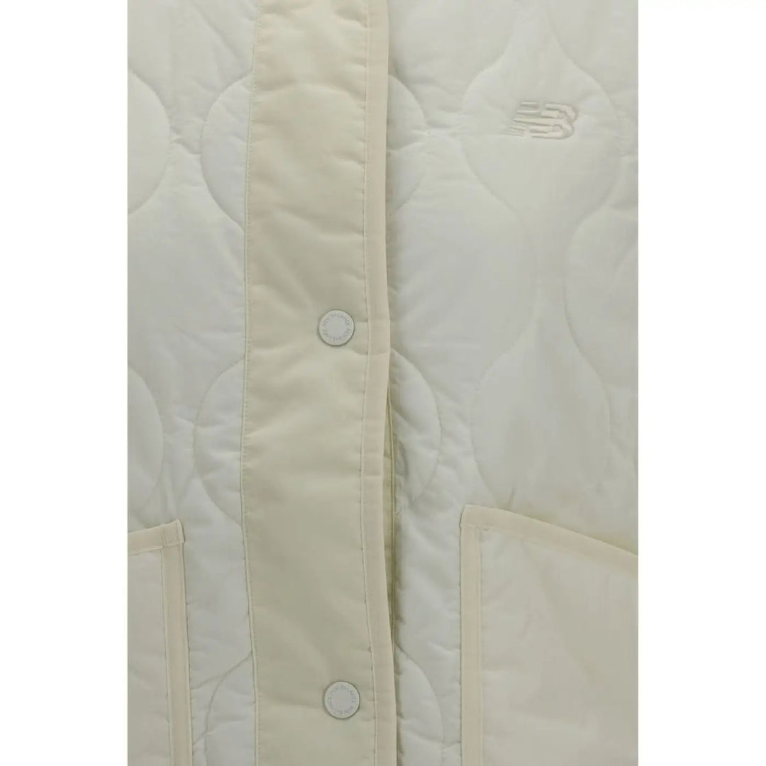 New Balance White Polyamide Sleeveless Jacket